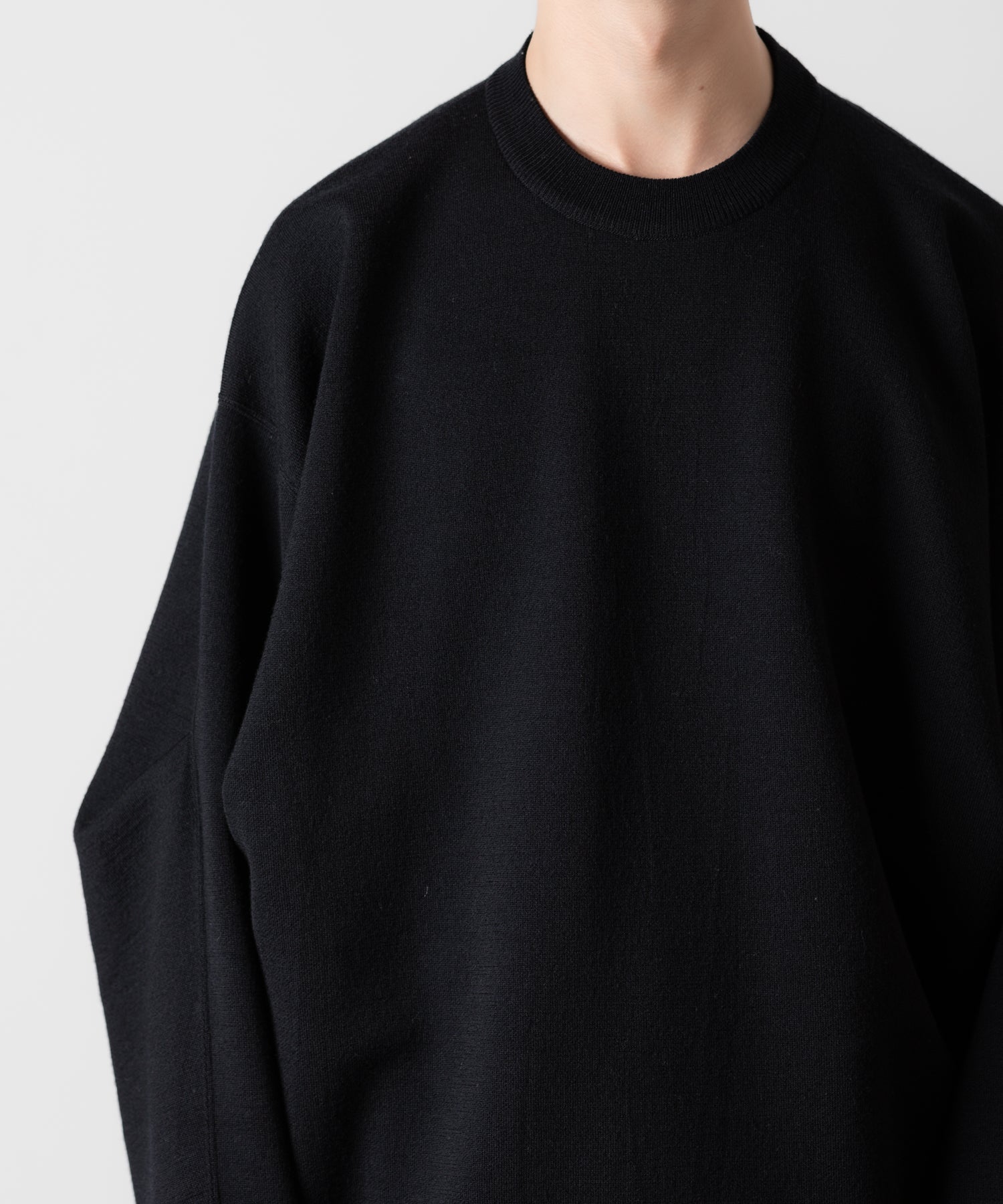 ssstein(シュタイン)のOVERSIZED DOUBLE KNIT REVERSIBLE LS - BLACK×BLACKの公式通販サイトsession福岡セレクトショップ