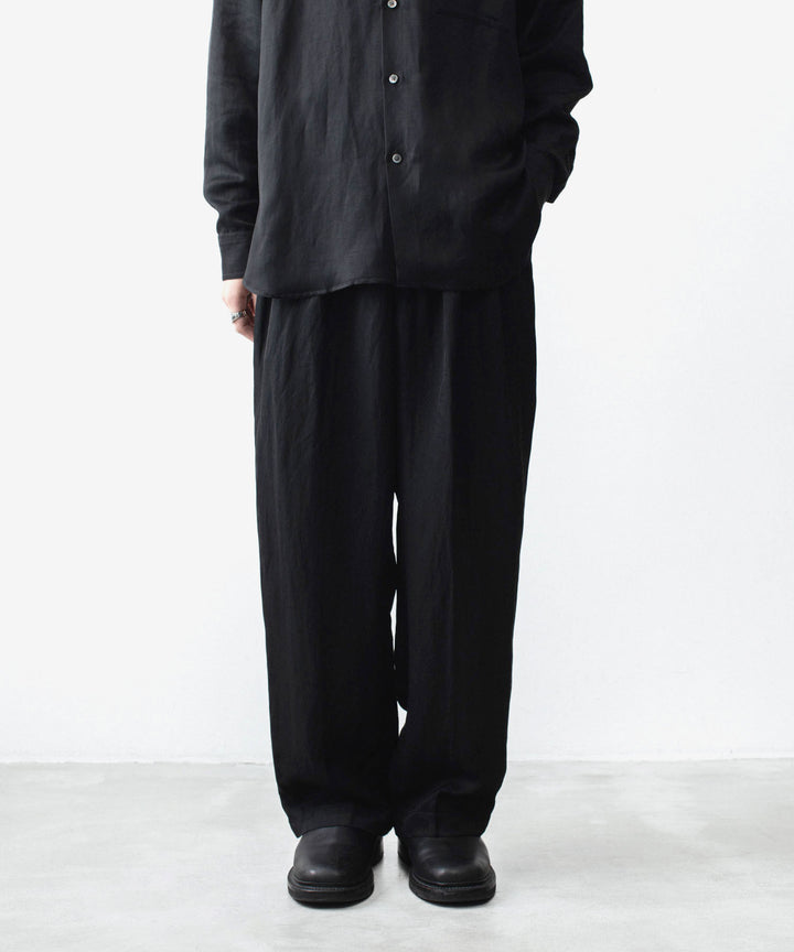 ssstein(シュタイン)のVIS/LI BRIGHT TWILL WIDE EASY TROUSERS - BLACKの公式通販サイトsession福岡セレクトショップ