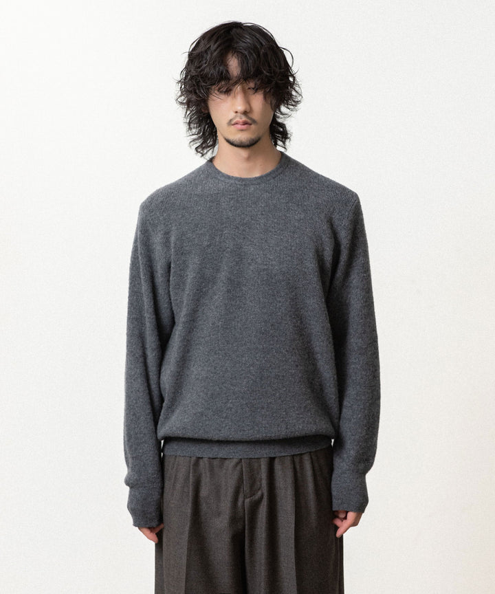 ssstein(シュタイン)のSUPER FINE WOOL MILLED KNIT CREW NECK LS - GREYの公式通販サイトsession福岡セレクトショップ