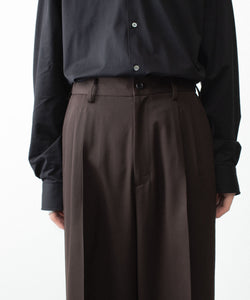 ssstein / シュタイン】EASY LONG WIDE TROUSERS (2/90 WOOL GABARDINE