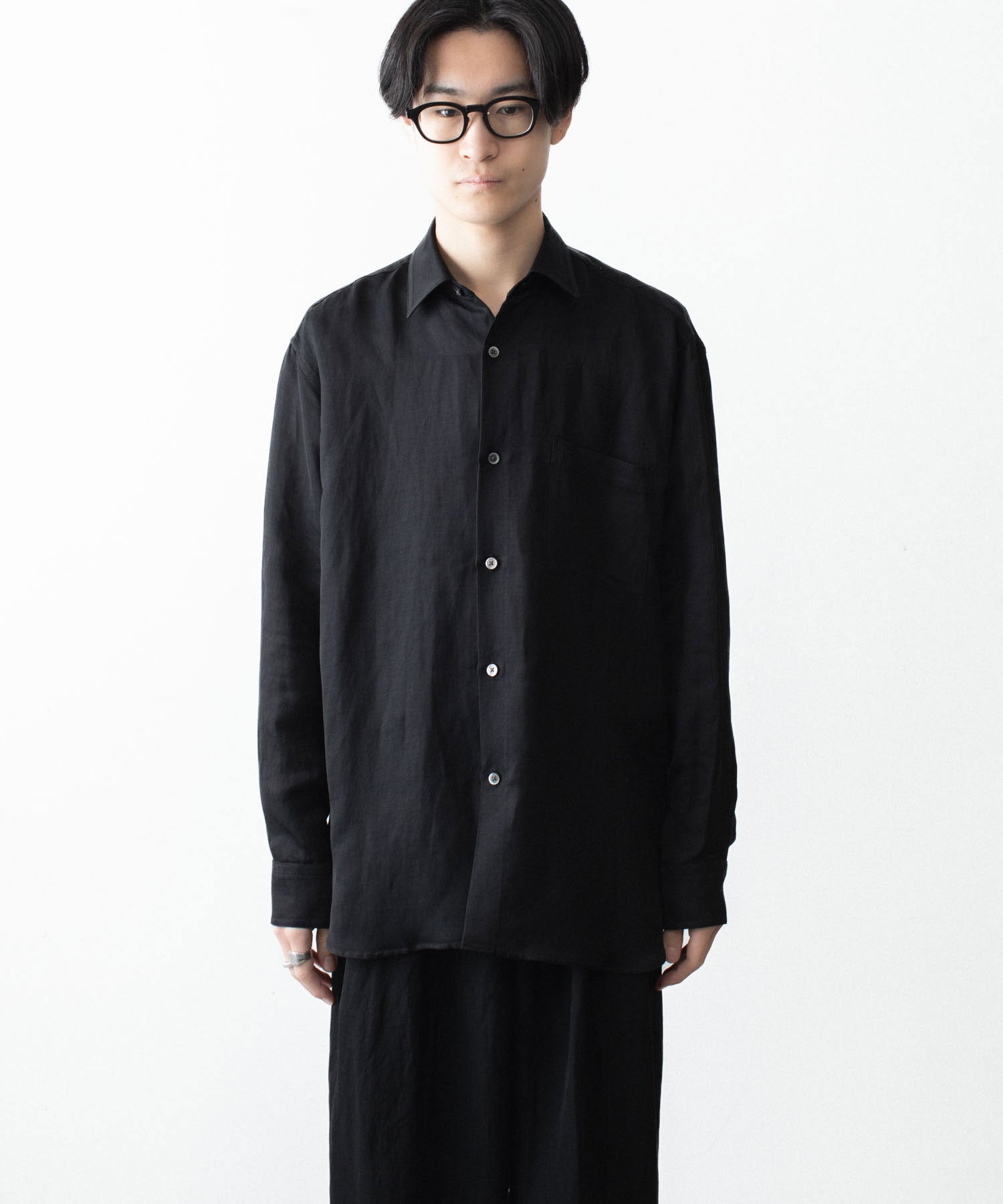 ssstein / シュタイン】VIS/LI BRIGHT TWILL OVERSIZED LS SHIRT