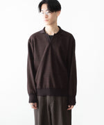 画像をギャラリービューアに読み込む, ssstein(シュタイン)のSLUB COTTON KNIT SKIPPER LS - DARK BROWNの公式通販サイトsession福岡セレクトショップ
