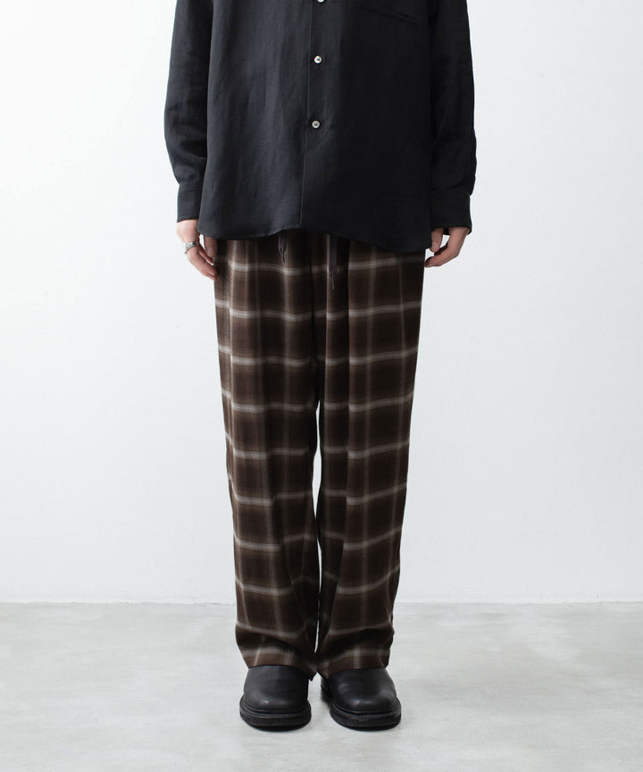 ssstein(シュタイン)のLY/VIS CHECK WIDE EASY TROUSERS - BROWN OMBREの公式通販サイトsession福岡セレクトショップ
