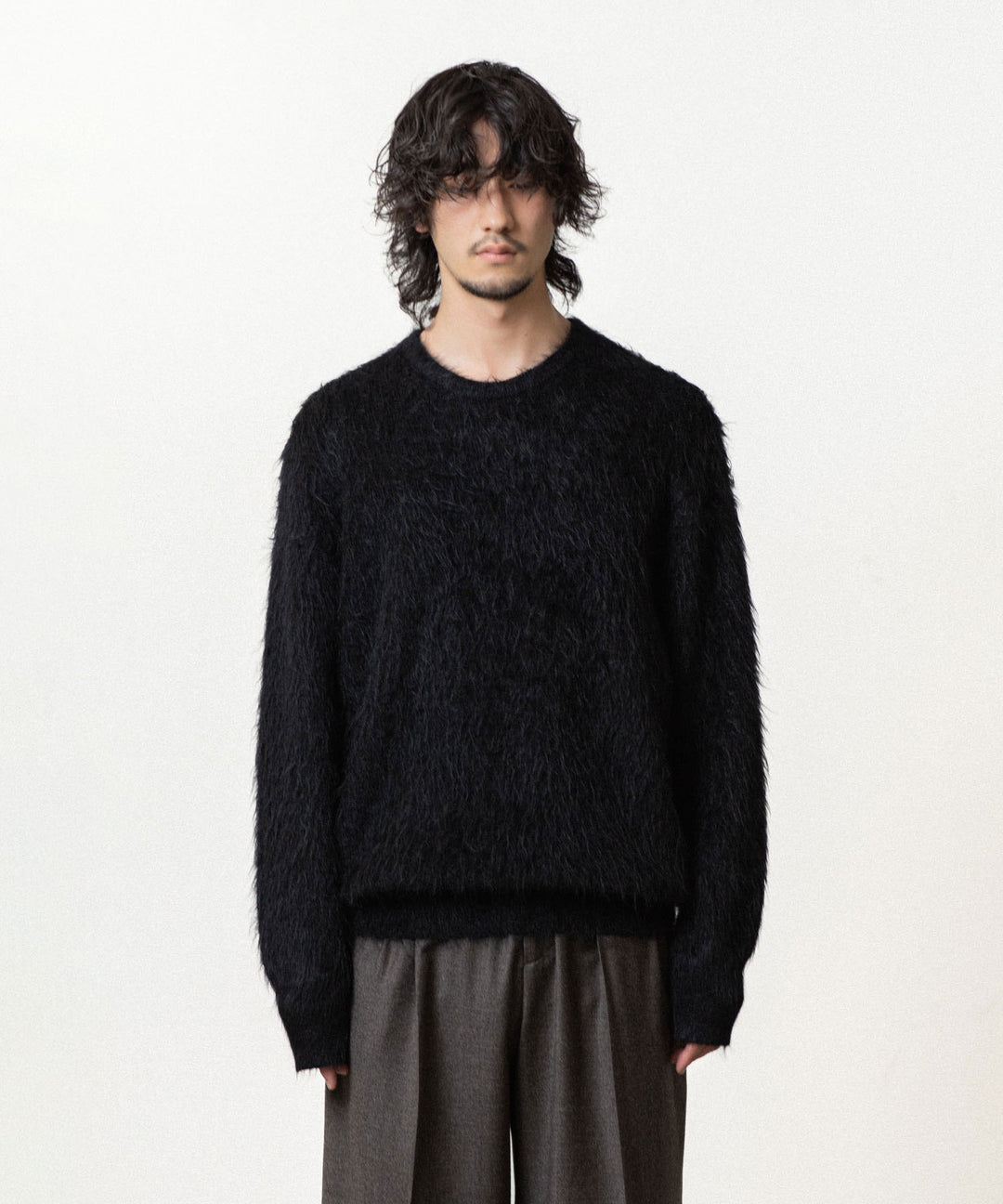 ssstein(シュタイン)の KID MOHAIR KNIT CREW NECK LS - BLACKの公式通販サイトsession福岡セレクトショップ