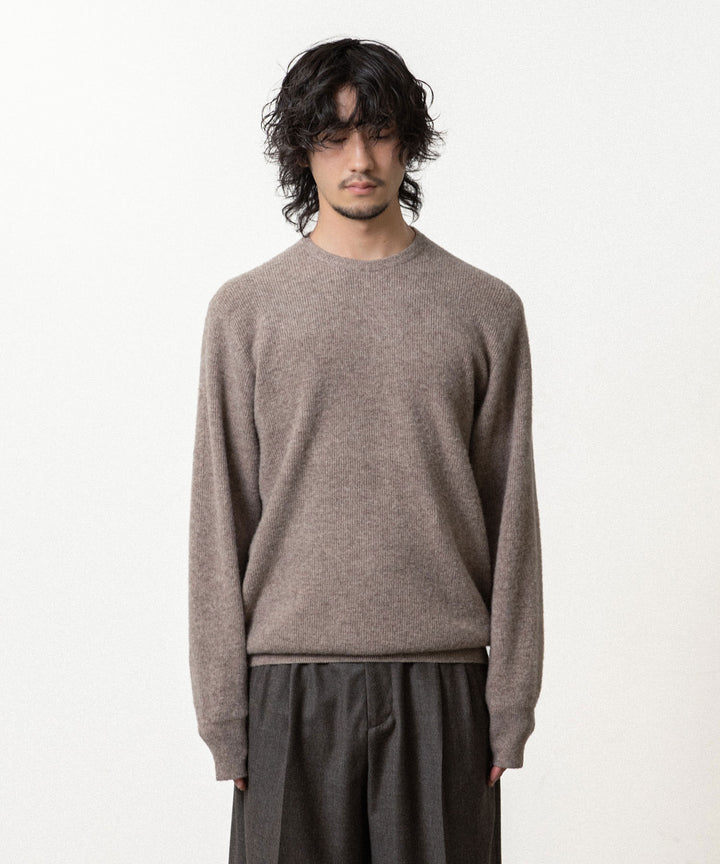 ssstein(シュタイン)のSUPER FINE WOOL MILLED KNIT CREW NECK LS - BEIGEの公式通販サイトsession福岡セレクトショップ