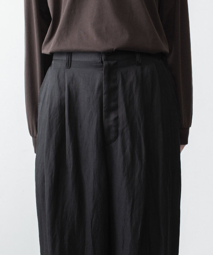 ssstein(シュタイン)のVIS/LI BRIGHT TWILL WIDE EASY TROUSERS - DARK CHARCOALの公式通販サイトsession福岡セレクトショップ