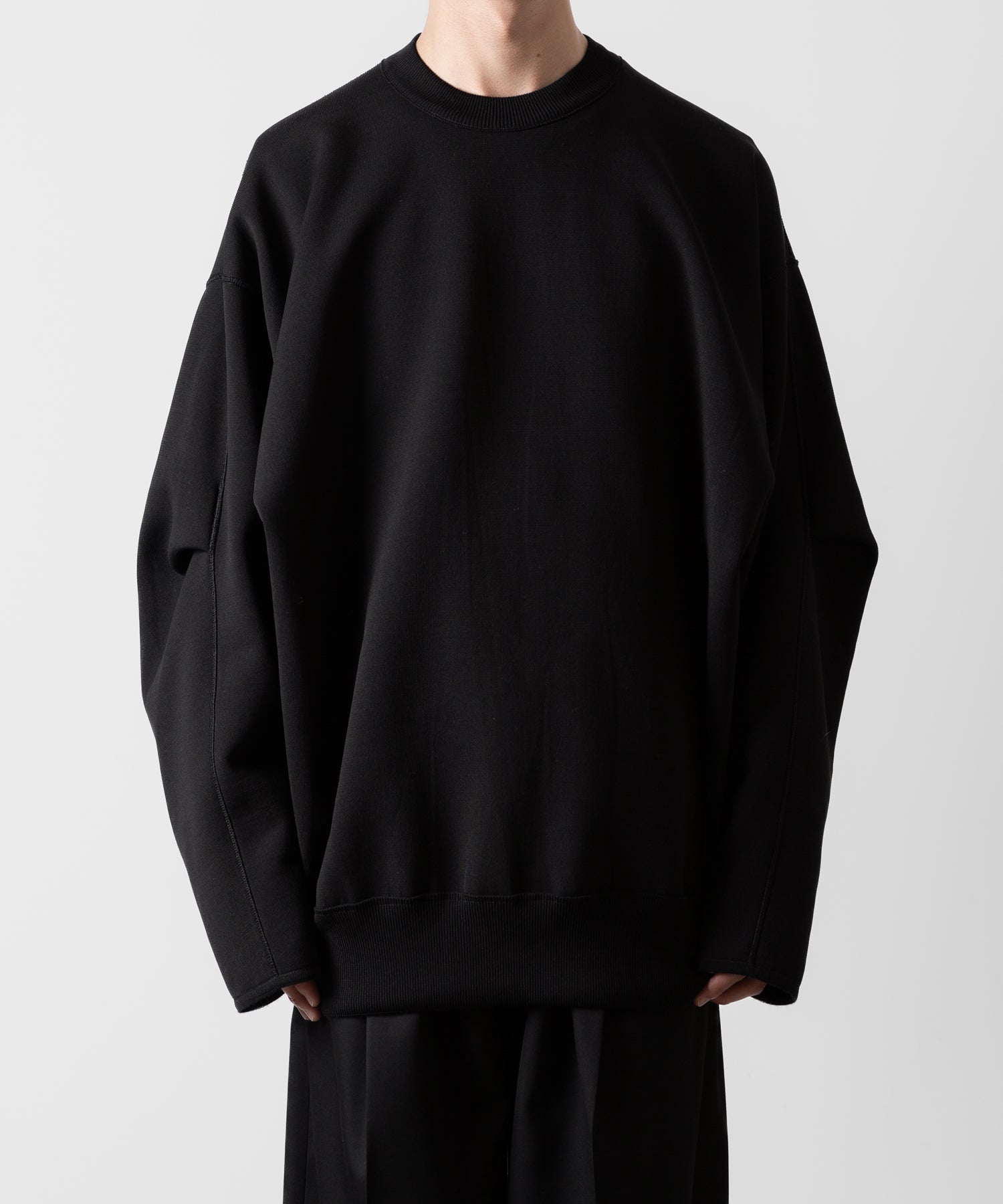 ssstein(シュタイン)のOVERSIZED DOUBLE KNIT REVERSIBLE LS - BLACK×BLACKの公式通販サイトsession福岡セレクトショップ