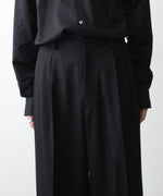 画像をギャラリービューアに読み込む, ssstein(シュタイン)のEASY LONG WIDE TROUSERS (2/90 WOOL GABARDINE) - BLACKの公式通販サイトsession福岡セレクトショップ
