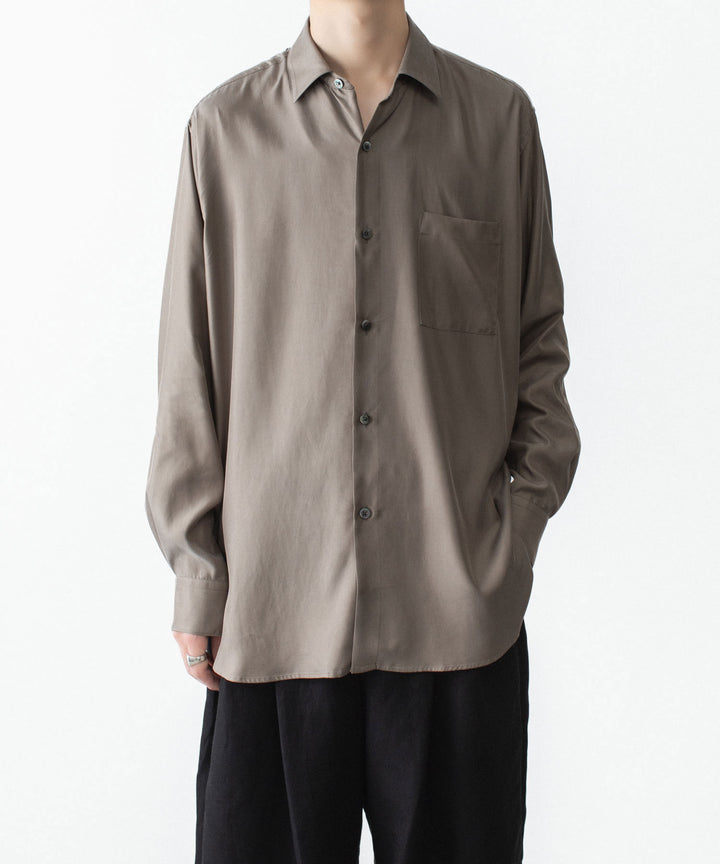 ssstein(シュタイン)のCUPRO TWILL OVERSIZED LS SHIRT - TAUPEの公式通販サイトsession福岡セレクトショップ