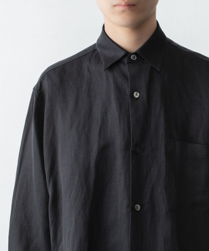 ssstein(シュタイン)のVIS/LI BRIGHT TWILL OVERSIZED LS SHIRT - DARK CHARCOALの公式通販サイトsession福岡セレクトショップ