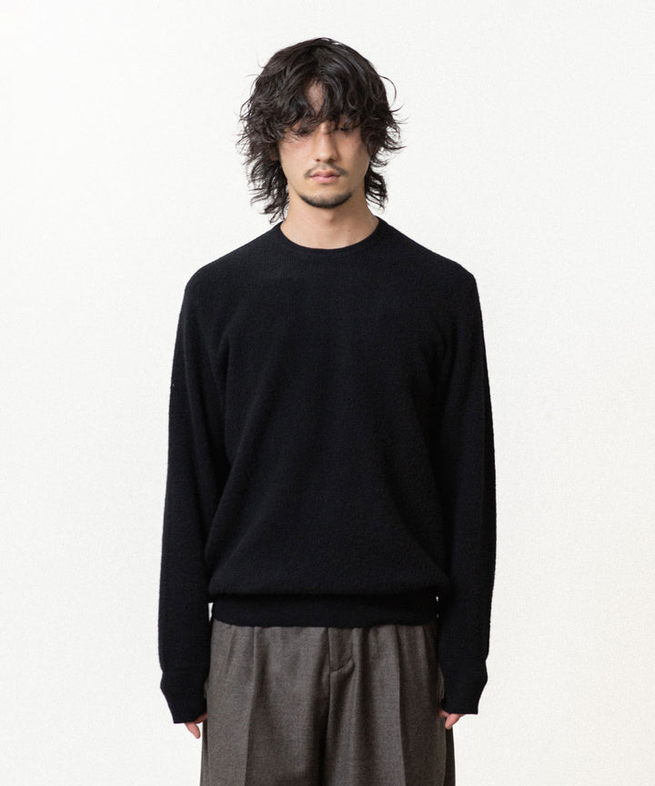 ssstein(シュタイン)のSUPER FINE WOOL MILLED KNIT CREW NECK LS - BLACKの公式通販サイトsession福岡セレクトショップ