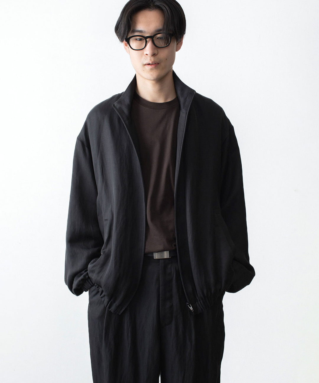ssstein(シュタイン)のVIS/LI BRIGHT TWILL SHIRRED LIGHT ZIP JACKET - DARK CHARCOALの公式通販サイトsession福岡セレクトショップ