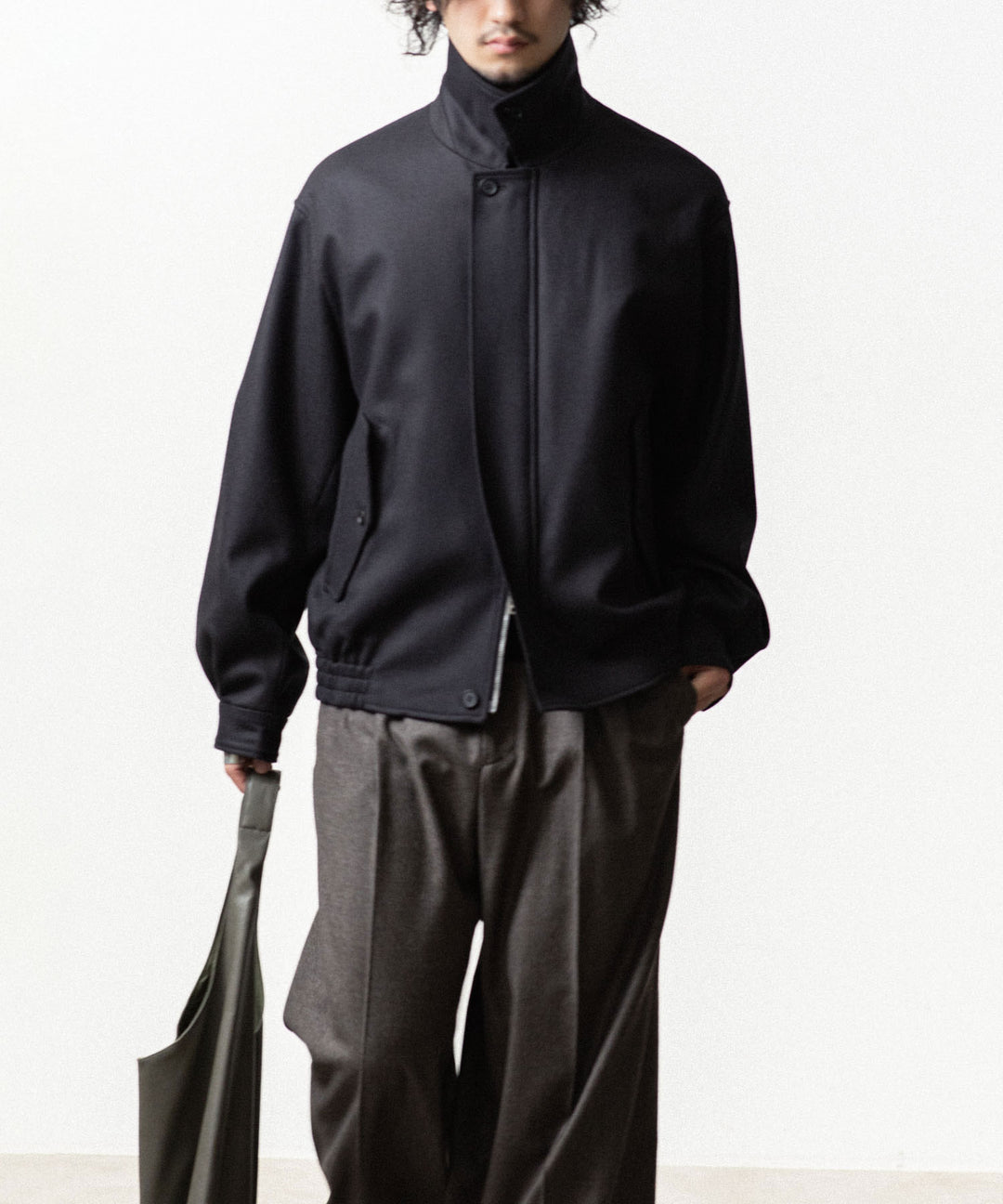 ssstein(シュタイン)のWOOL MELTON HARRINGTON JACKET - DARK CHARCOALの公式通販サイトsession福岡セレクトショップ