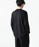 画像をギャラリービューアに読み込む, ssstein(シュタイン)のSUVIN COTTON BASIC LS TEE - BLACKの公式通販サイトsession福岡セレクトショップ
