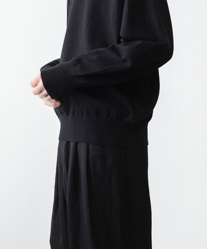 ssstein(シュタイン)のORGANIC COTTON KNIT CREW NECK LS - BLACKの公式通販サイトsession福岡セレクトショップ