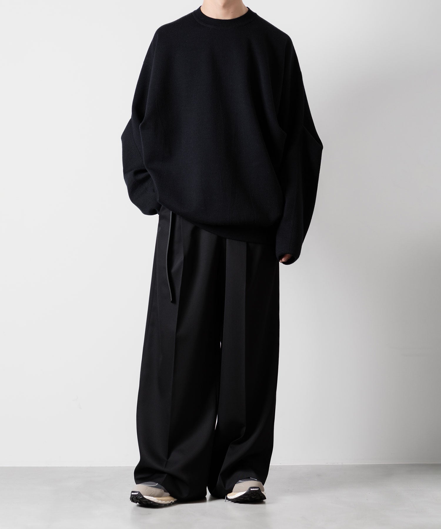 ssstein(シュタイン)のOVERSIZED DOUBLE KNIT REVERSIBLE LS - BLACK×BLACKの公式通販サイトsession福岡セレクトショップ