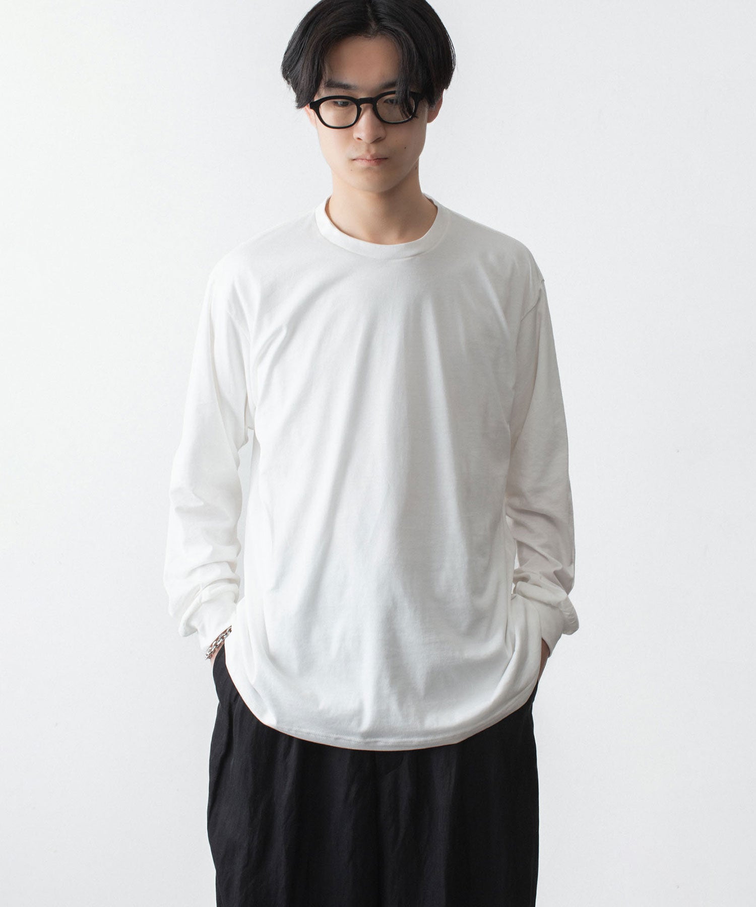 ssstein / シュタイン】SUVIN COTTON BASIC LS TEE - OFF WHITE | 公式