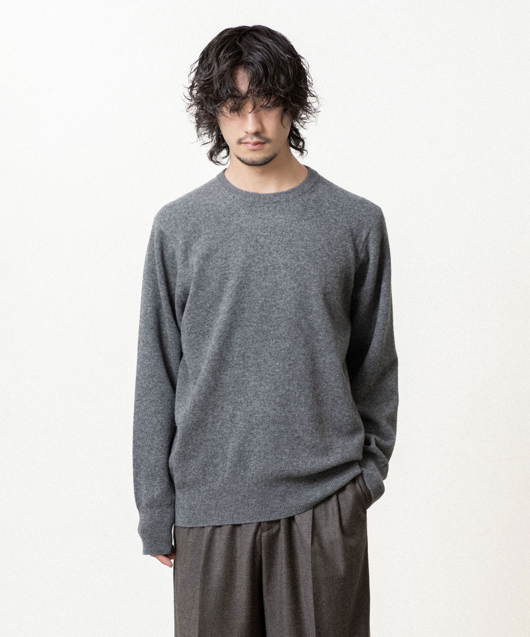 ssstein(シュタイン)のEXTRA FINE WOOL KNIT CREW NECK LS - GREYの公式通販サイトsession福岡セレクトショップ