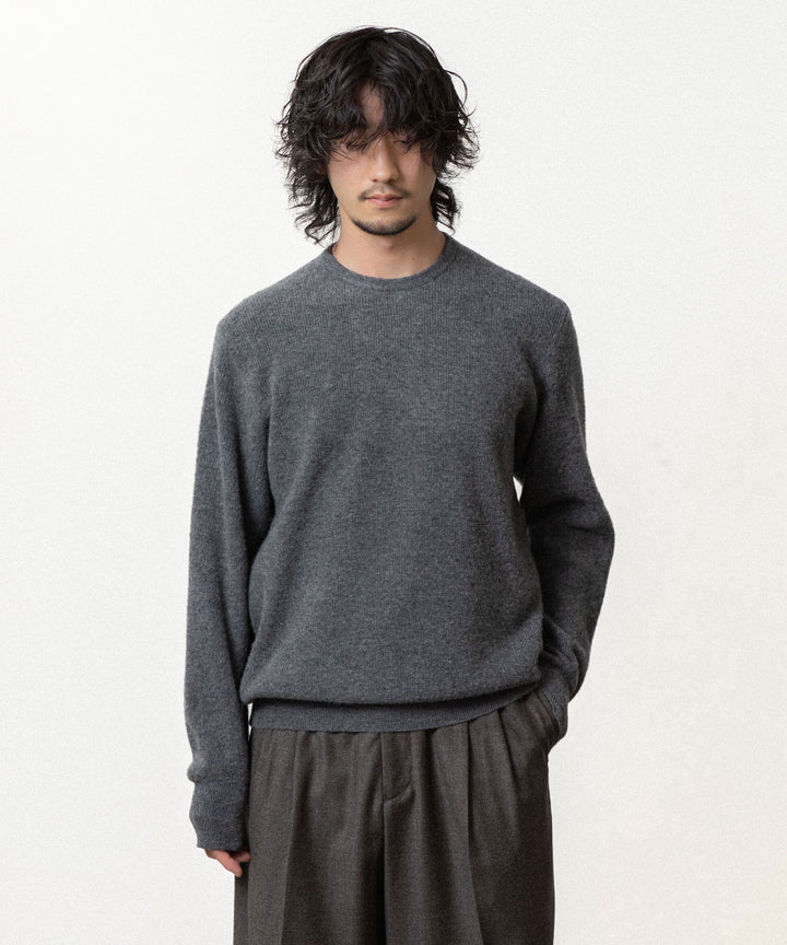 ssstein(シュタイン)のSUPER FINE WOOL MILLED KNIT CREW NECK LS - GREYの公式通販サイトsession福岡セレクトショップ