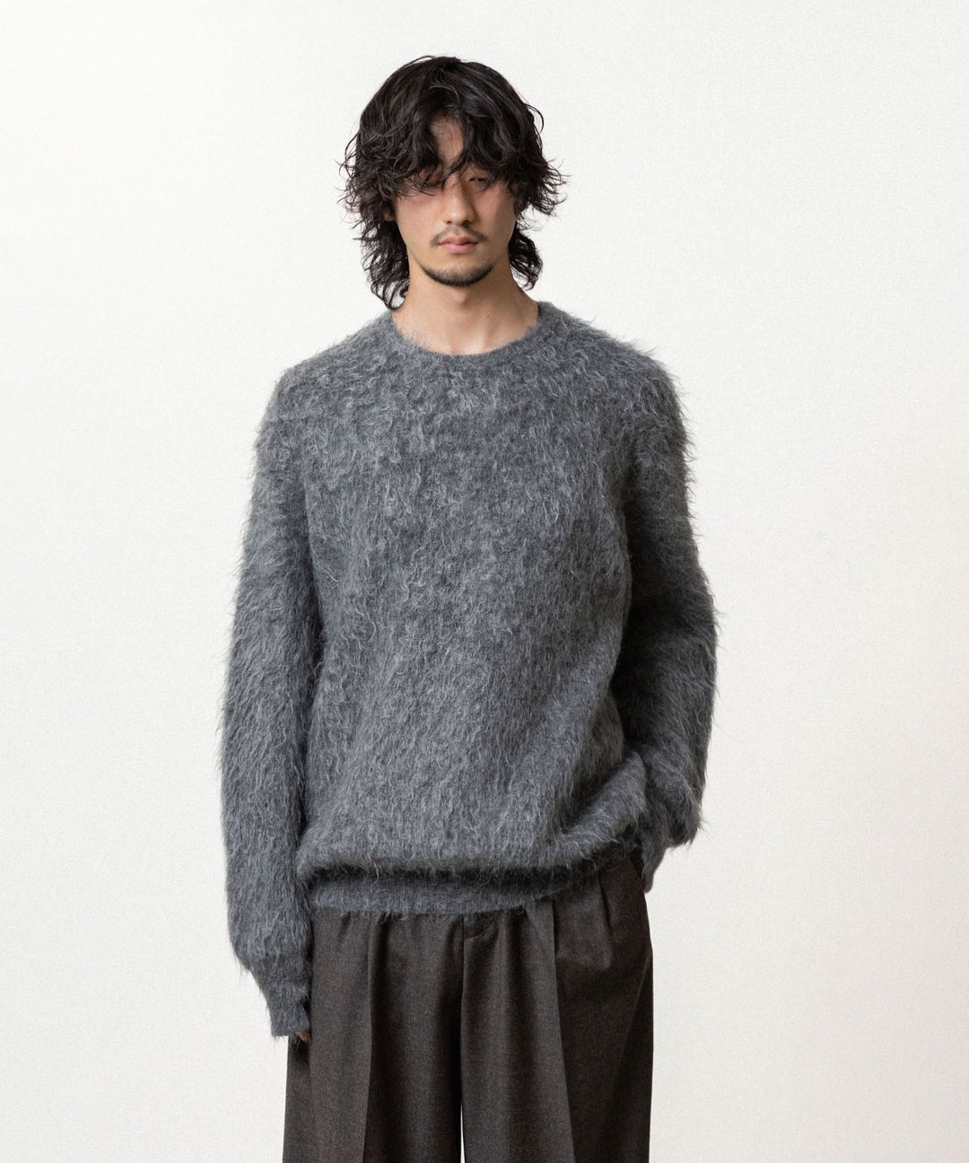 ssstein(シュタイン)の KID MOHAIR KNIT CREW NECK LS - GREYの公式通販サイトsession福岡セレクトショップ