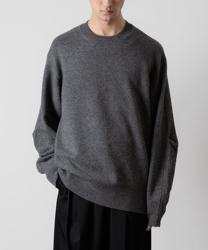 ssstein(シュタイン)のEXTRA FINE WOOL KNIT CURVE SLEEVE LS - DARK GREYの公式通販サイトsession福岡セレクトショップ
