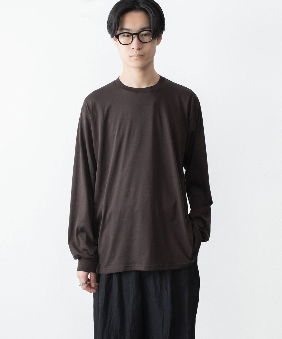 ssstein(シュタイン)のSUVIN COTTON BASIC LS TEE - DARK BROWNの公式通販サイトsession福岡セレクトショップ