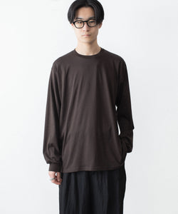 ssstein / シュタイン】SUVIN COTTON BASIC LS TEE - DARK BROWN