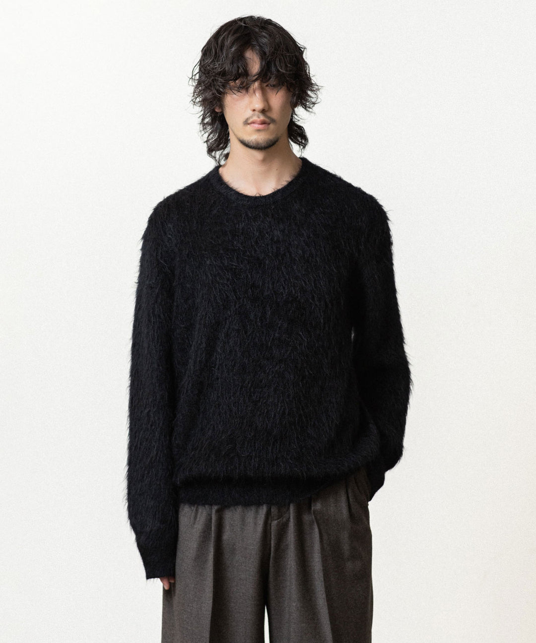ssstein(シュタイン)の KID MOHAIR KNIT CREW NECK LS - BLACKの公式通販サイトsession福岡セレクトショップ