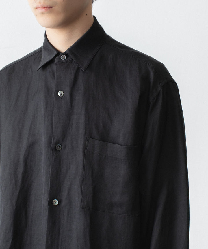 ssstein(シュタイン)のVIS/LI BRIGHT TWILL OVERSIZED LS SHIRT - DARK CHARCOALの公式通販サイトsession福岡セレクトショップ