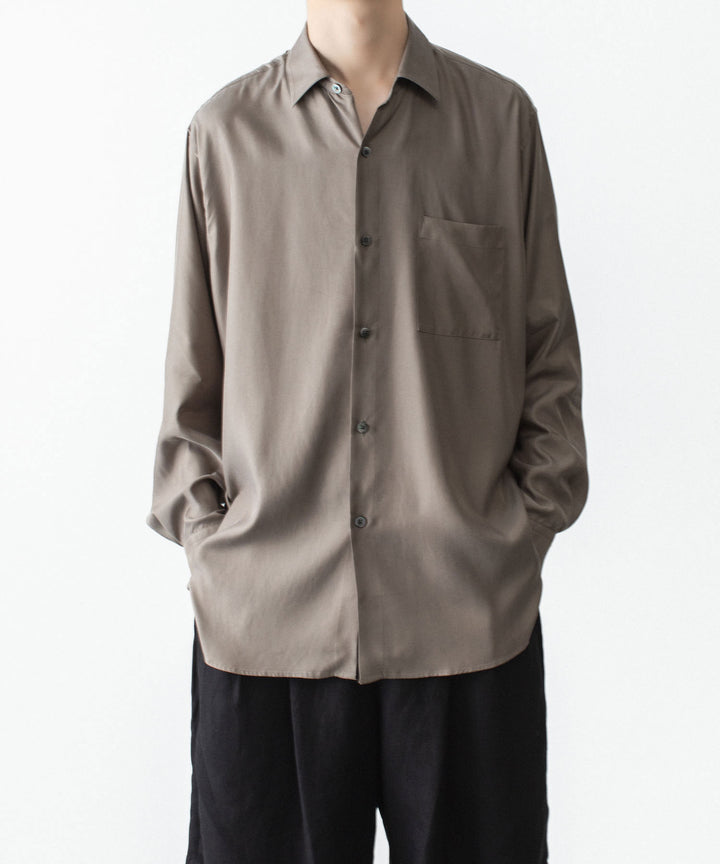ssstein(シュタイン)のCUPRO TWILL OVERSIZED LS SHIRT - TAUPEの公式通販サイトsession福岡セレクトショップ