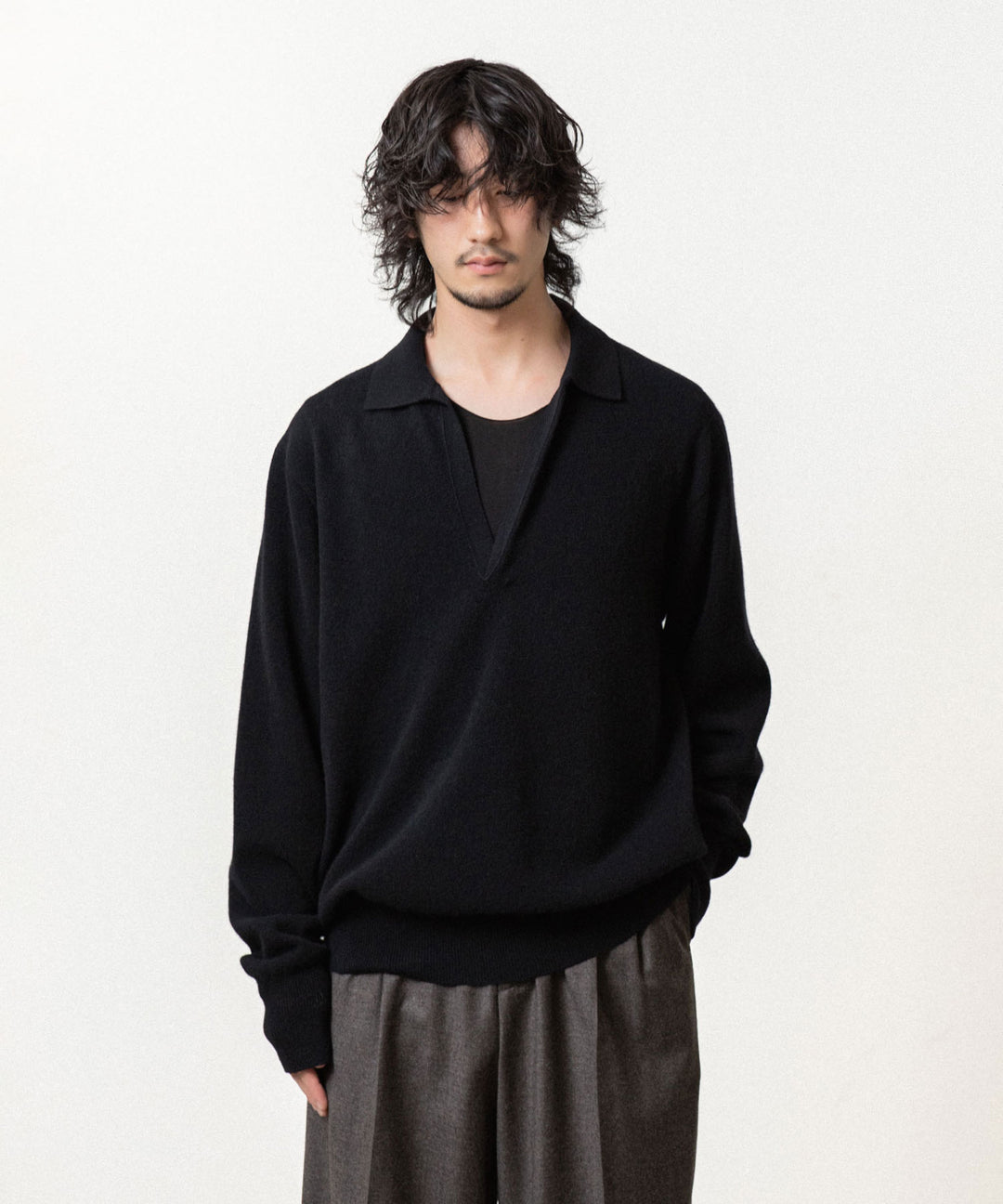 ssstein(シュタイン)のEXTRA FINE WOOL KNIT SKIPPER - BLACKの公式通販サイトsession福岡セレクトショップ
