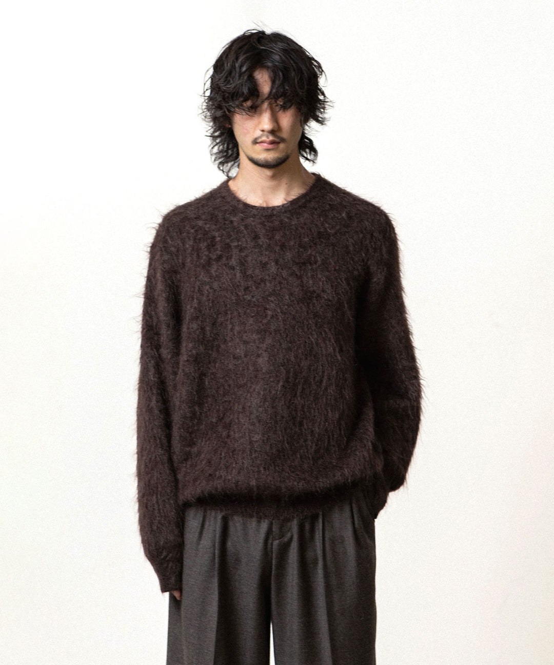 ssstein(シュタイン)の KID MOHAIR KNIT CREW NECK LS - DARK BROWNの公式通販サイトsession福岡セレクトショップ