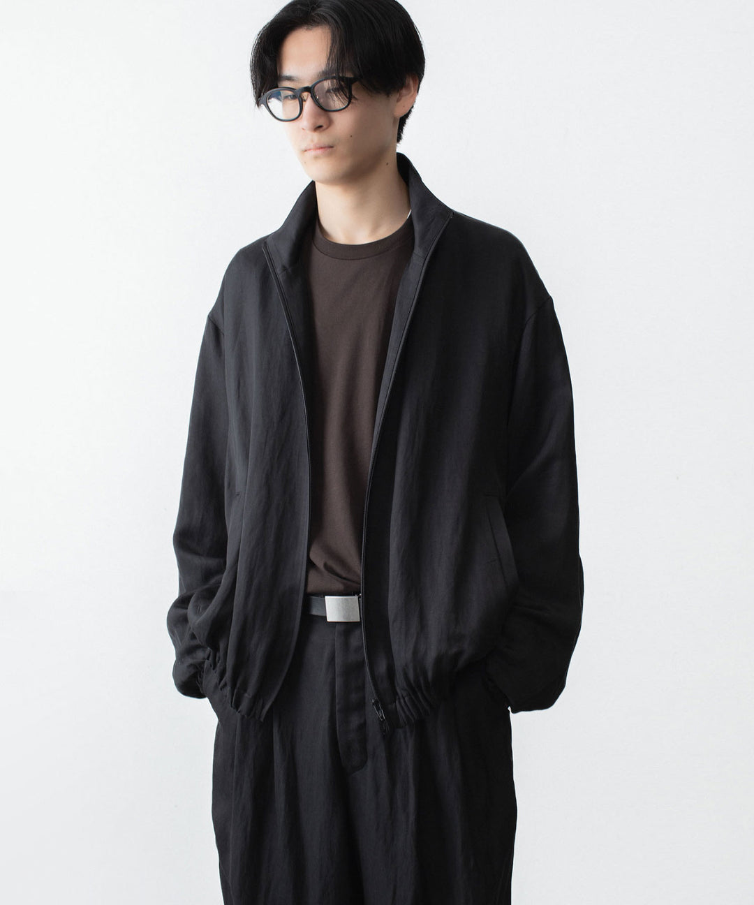 ssstein(シュタイン)のVIS/LI BRIGHT TWILL SHIRRED LIGHT ZIP JACKET - DARK CHARCOALの公式通販サイトsession福岡セレクトショップ