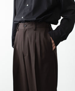 ssstein / シュタイン】EASY LONG WIDE TROUSERS (2/90 WOOL GABARDINE