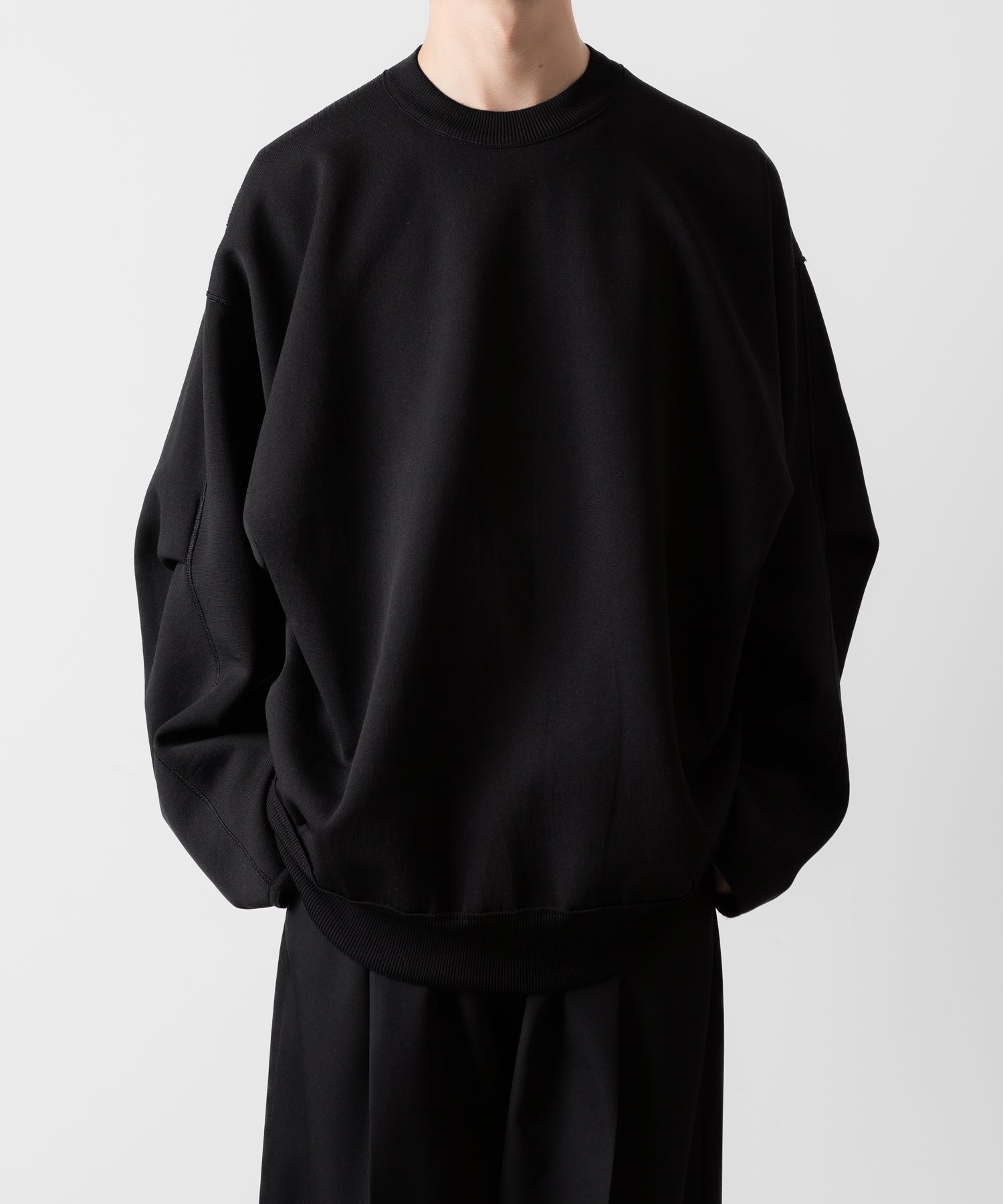 ssstein(シュタイン)のOVERSIZED DOUBLE KNIT REVERSIBLE LS - BLACK×BLACKの公式通販サイトsession福岡セレクトショップ