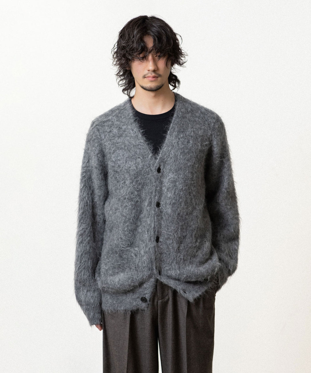 ssstein(シュタイン)の KID MOHAIR KNIT V NECK CARDIGAN - GREYの公式通販サイトsession福岡セレクトショップ