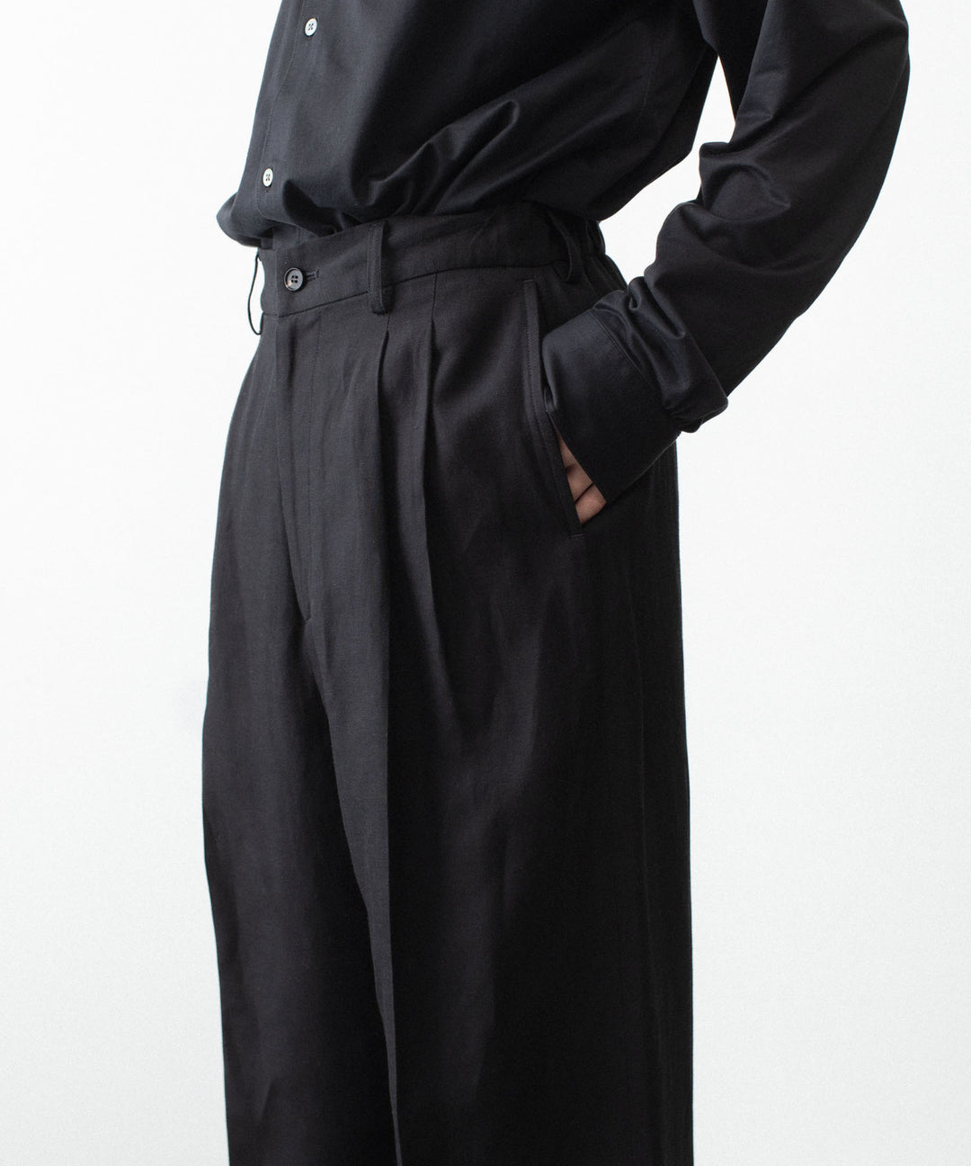 ssstein(シュタイン)のVIS/LI/RA TWILL EASY LONG WIDE TROUSERS - BLACKの公式通販サイトsession福岡セレクトショップ