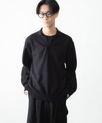 画像をギャラリービューアに読み込む, ssstein(シュタイン)のSLUB COTTON KNIT SKIPPER LS - BLACKの公式通販サイトsession福岡セレクトショップ
