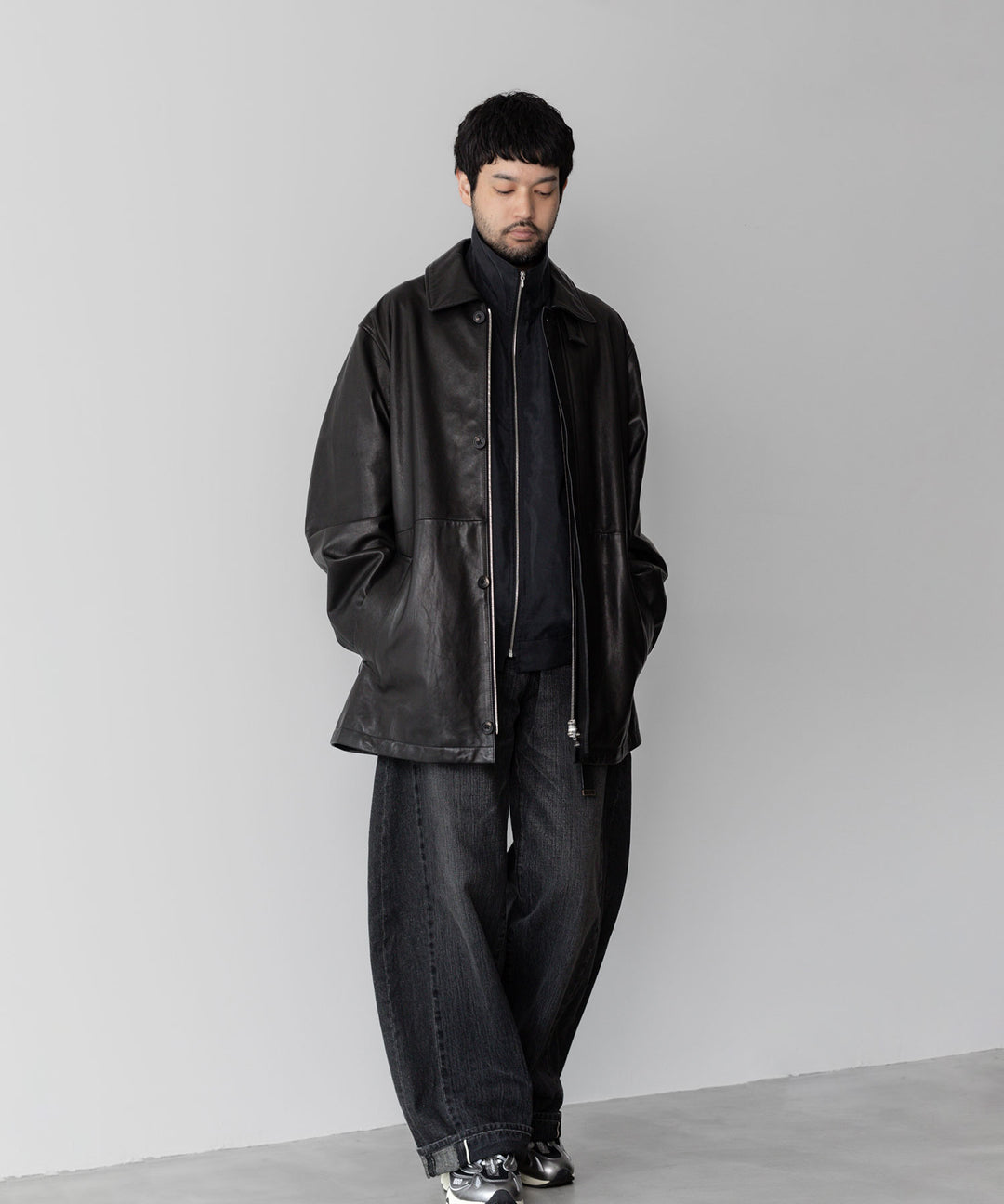 ssstein(シュタイン)の24AWコレクション SILK NYLON ZIP UP BLOUSON - BLACK 公式通販サイトsession福岡セレクトショップ