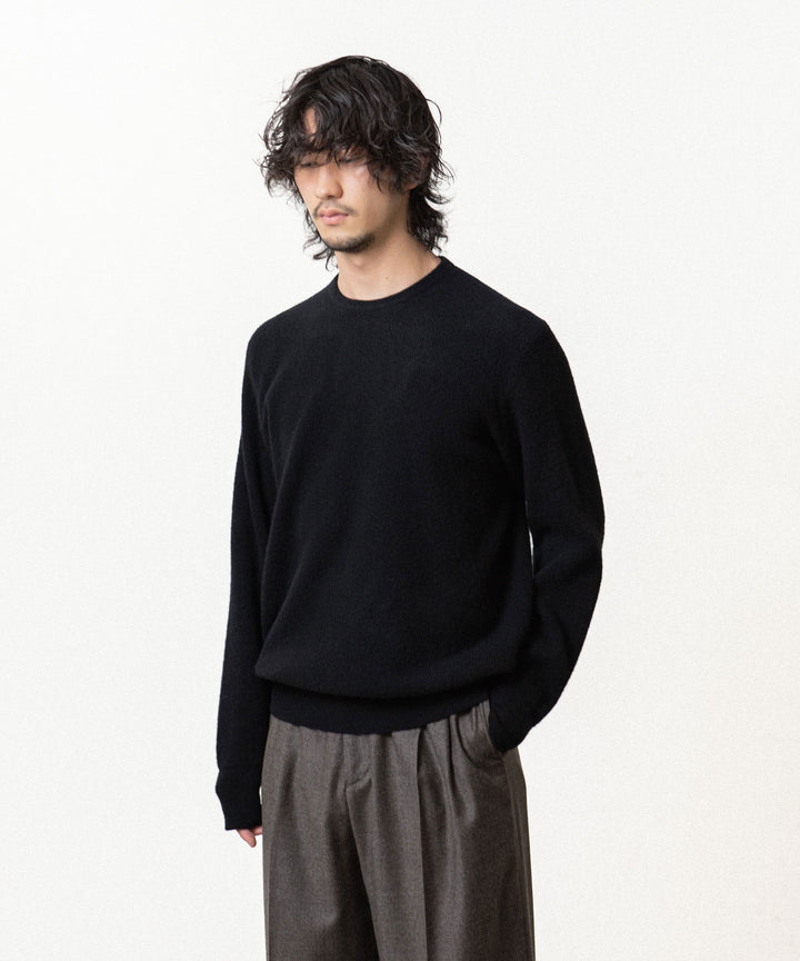 ssstein(シュタイン)のSUPER FINE WOOL MILLED KNIT CREW NECK LS - BLACKの公式通販サイトsession福岡セレクトショップ