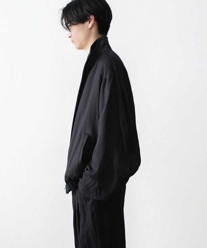 ssstein(シュタイン)のVIS/LI BRIGHT TWILL SHIRRED LIGHT ZIP JACKET - DARK CHARCOALの公式通販サイトsession福岡セレクトショップ