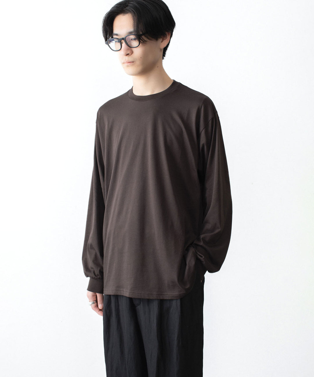 ssstein(シュタイン)のSUVIN COTTON BASIC LS TEE - DARK BROWNの公式通販サイトsession福岡セレクトショップ