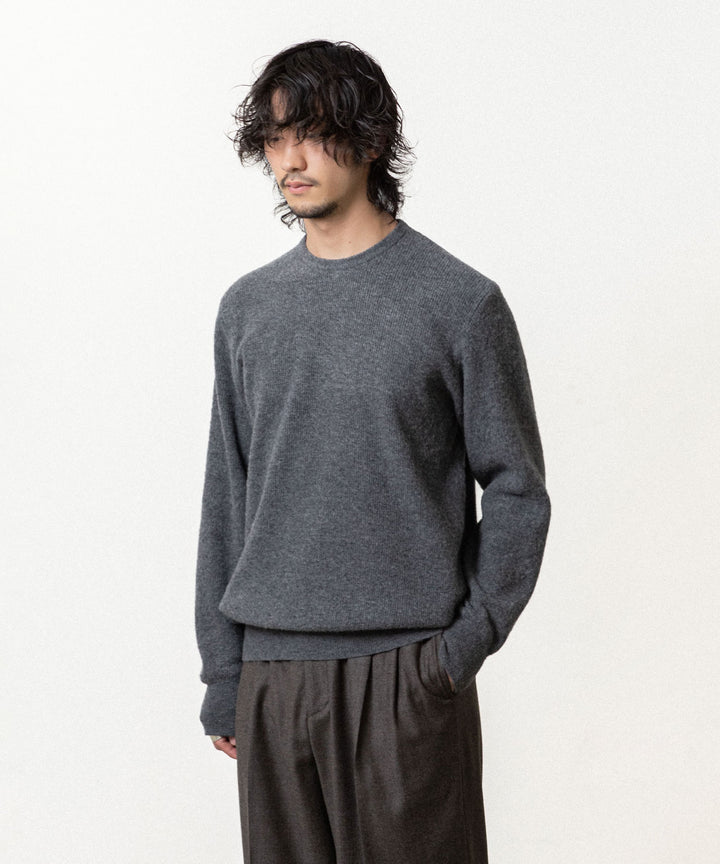 ssstein(シュタイン)のSUPER FINE WOOL MILLED KNIT CREW NECK LS - GREYの公式通販サイトsession福岡セレクトショップ