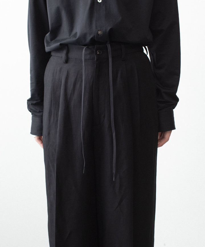 ssstein(シュタイン)のVIS/LI/RA TWILL EASY LONG WIDE TROUSERS - BLACKの公式通販サイトsession福岡セレクトショップ