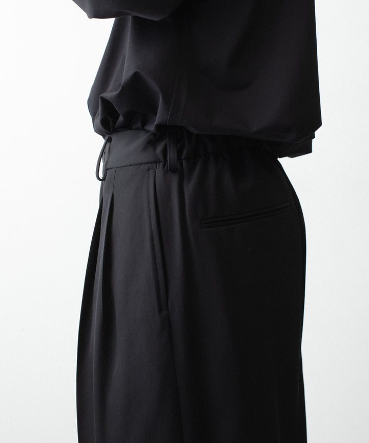 ssstein(シュタイン)のEASY LONG WIDE TROUSERS (2/90 WOOL GABARDINE) - BLACKの公式通販サイトsession福岡セレクトショップ