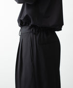 画像をギャラリービューアに読み込む, ssstein(シュタイン)のEASY LONG WIDE TROUSERS (2/90 WOOL GABARDINE) - BLACKの公式通販サイトsession福岡セレクトショップ

