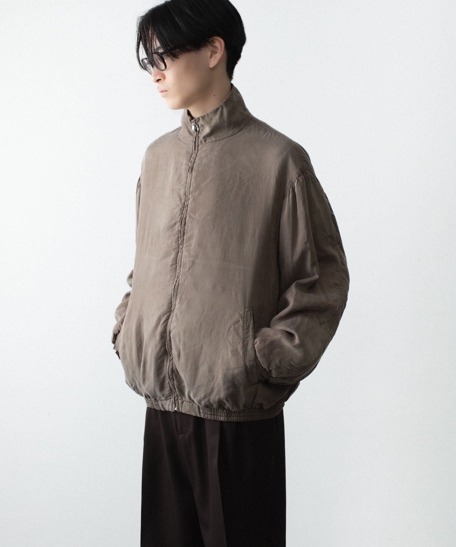 ssstein / シュタイン】CUPRO FIBRIL VINTAGE ZIP JACKET - KHAKI
