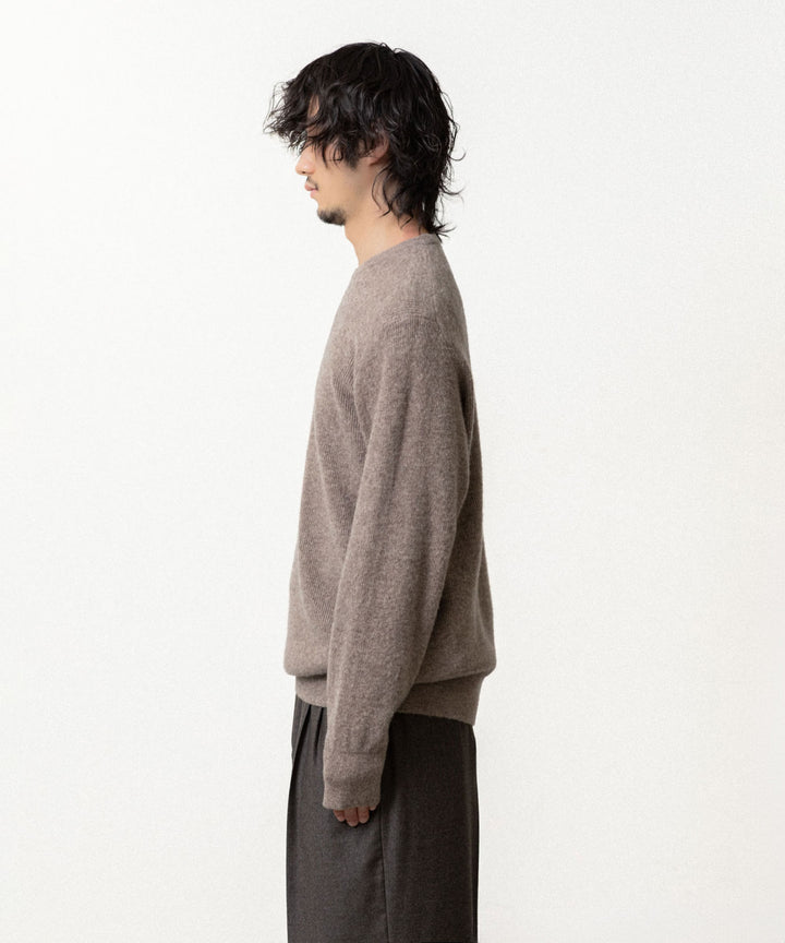 ssstein(シュタイン)のSUPER FINE WOOL MILLED KNIT CREW NECK LS - BEIGEの公式通販サイトsession福岡セレクトショップ