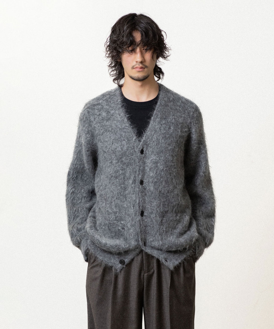 ssstein(シュタイン)の KID MOHAIR KNIT V NECK CARDIGAN - GREYの公式通販サイトsession福岡セレクトショップ
