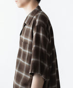 画像をギャラリービューアに読み込む, ssstein(シュタイン)のLY/VIS CHECK OVERSIZED OPEN COLLAR SS SHIRT - BROWN OMBREの公式通販サイトsession福岡セレクトショップ
